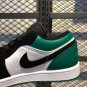 Men&acirc;��s Air Jordan 1 Low White Black Mystic Green Lifestyle Shoes 553558-113