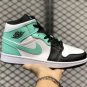 New 2020 Air Jordan 1 Mid White Black-Island Green 554724-132