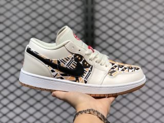 New Release Air Jordan 1 Low Sail Black-Multi-Color CJ4152-101