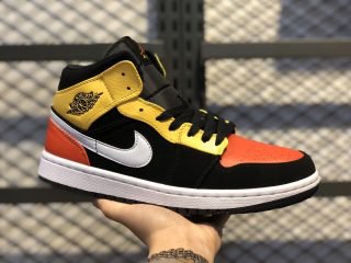 The Latest Air Jordan 1 Mid SE Black Amarillo-White-Team Orange 852542-087