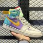 Womenâs Air Jordan 1 High White Purple-Green-Orange 556298-007