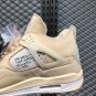 Off-White x Air Jordan 4 Retro Sail Muslin White Black CV9388 Super Deals