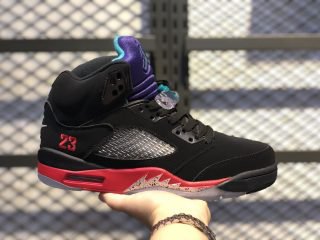 Air Jordan 5 &acirc;��Top 3&acirc;�� Black New Emerald-Fire Red CZ1786-001