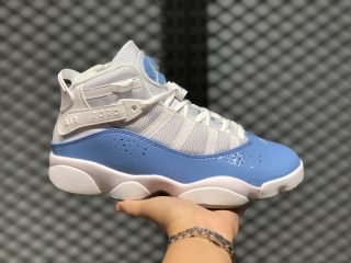 Air Jordan 6 Rings &acirc;��UNC&acirc;�� White Valor Blue-Ice-White For Sale CW7037-100