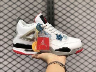 Air Jordan 4 White Fire Red-Tech Grey-Military Blue CI1184-146