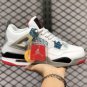 Air Jordan 4 White Fire Red-Tech Grey-Military Blue CI1184-146