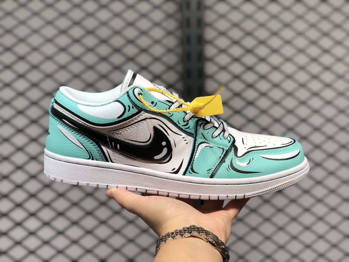 Air Jordan 1 Low GS &acirc;��Graffiti&acirc;�� White