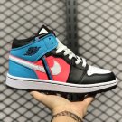 New Sale Air Jordan 1 Mid GS White Black Pink Blue CV4891-001