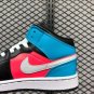 New Sale Air Jordan 1 Mid GS White Black Pink Blue CV4891-001