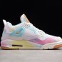 Custom Air Jordan 4 Levis White Denim Tie Dye