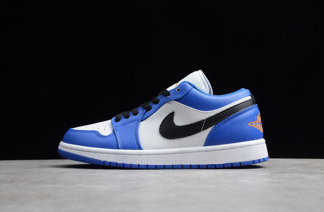 Air Jordan 1 Low Hyper Royal Orange Peel 553558-401