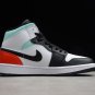 Air Jordan 1 Mid Black Toe Green Orange BQ6931-100