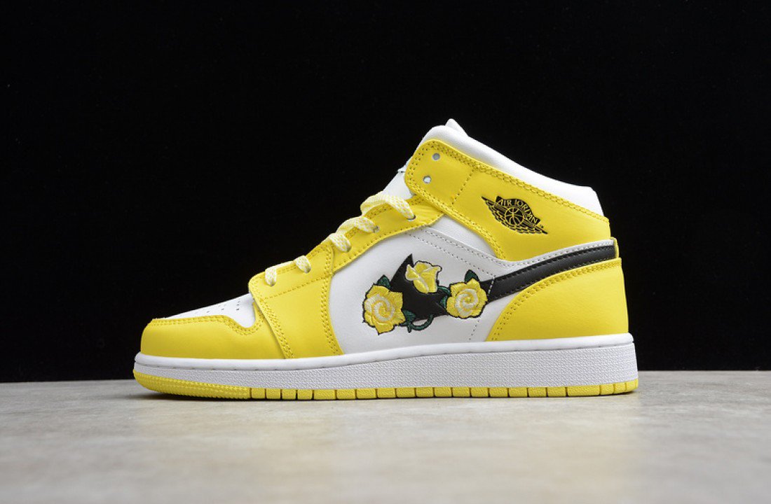Air Jordan 1 Mid Dynamic Yellow Floral AV5174-700