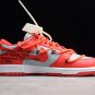 Nike Off-White x Dunk SB Low Univeristy Red Wolf Grey CT0856-600