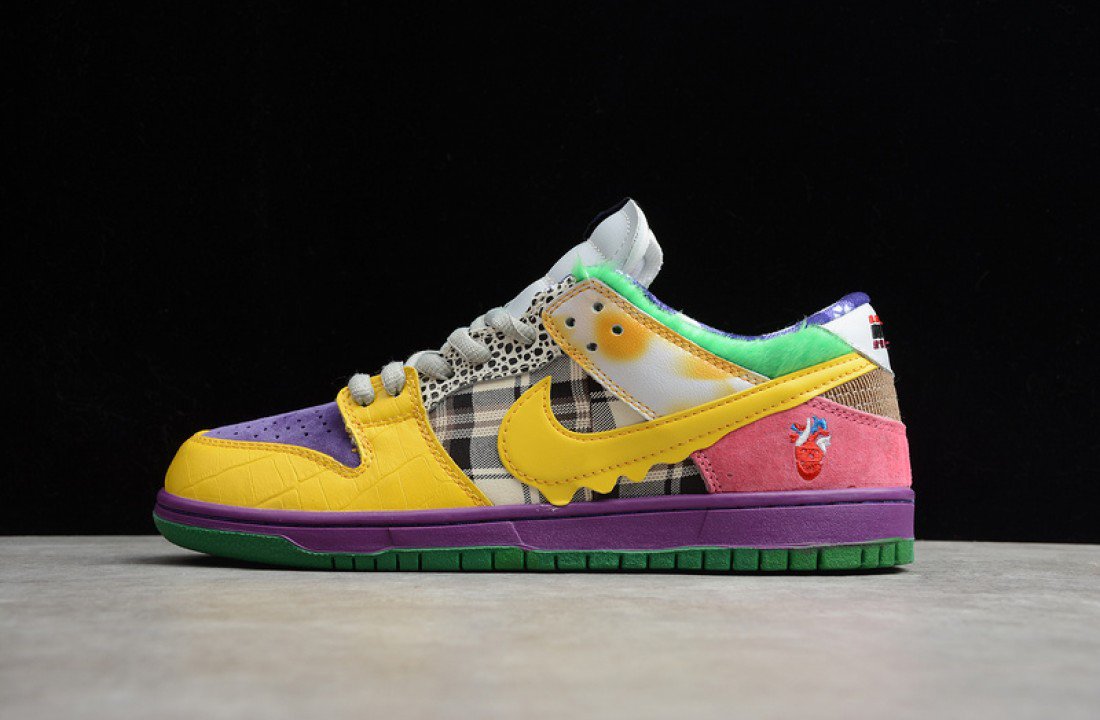 Nike Dunk SB Low What the Dunk Yellow Purple Pink