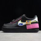 Nike Air Force 1 Low Shadow Black Pink Removable Patches CU4743-001