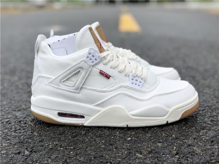 Levi&acirc;��s x Air Jordan 4 White