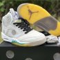 2020 OFF-WHITE x Air Jordan 5 Grey Green-White CT8480-105