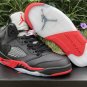 Air Jordan 5 Satin Black Red 136027-006