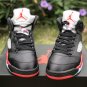Air Jordan 5 Satin Black Red 136027-006