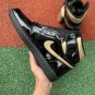 Unisex Jordan 1 Retro High Black Metallic Gold (2020) 555088-032