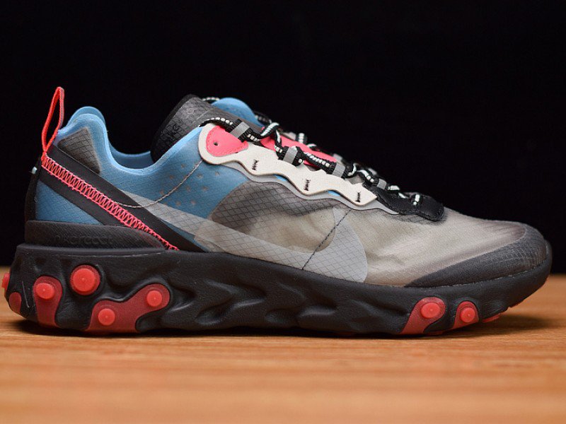 Nike React Element 87 Blue Chill Solar Red AQ1090-006