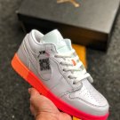 Air Jordan 1 Low GS White Bright Crimson-Bright Mango-White For Sale