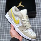 Air Jordan 1 Low Light Orewood Brown Amarillo-White-Laser Blue For Sale