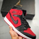 Air Jordan 1 Mid ‘Bred’ Gym Red Black-White On Sale