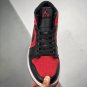 Air Jordan 1 Mid âBredâ Gym Red Black-White On Sale
