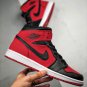 Air Jordan 1 Mid âBredâ Gym Red Black-White On Sale