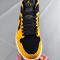 Air Jordan 1 Mid âReverse New Loveâ Black Yellow On Sale