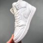 Air Jordan 1 Mid âTriple Whiteâ 554724-109 For Sale