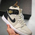 Air Jordan 1 Mid Light Bone Metallic Gold 554725-023 On Sale