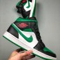 Air Jordan 1 Mid Pine Green White-Black-University Red On Sale