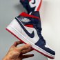 Air Jordan 1 Mid SE âUSAâ White Navy Blue-University Red For Sale