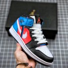 Air Jordan 1 Mid White Black Crimson Blue For Sale