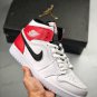Air Jordan 1 Mid White Red Black 554724-116 On Sale