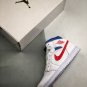 Air Jordan 1 Mid White University Red-Game Royal For Sale