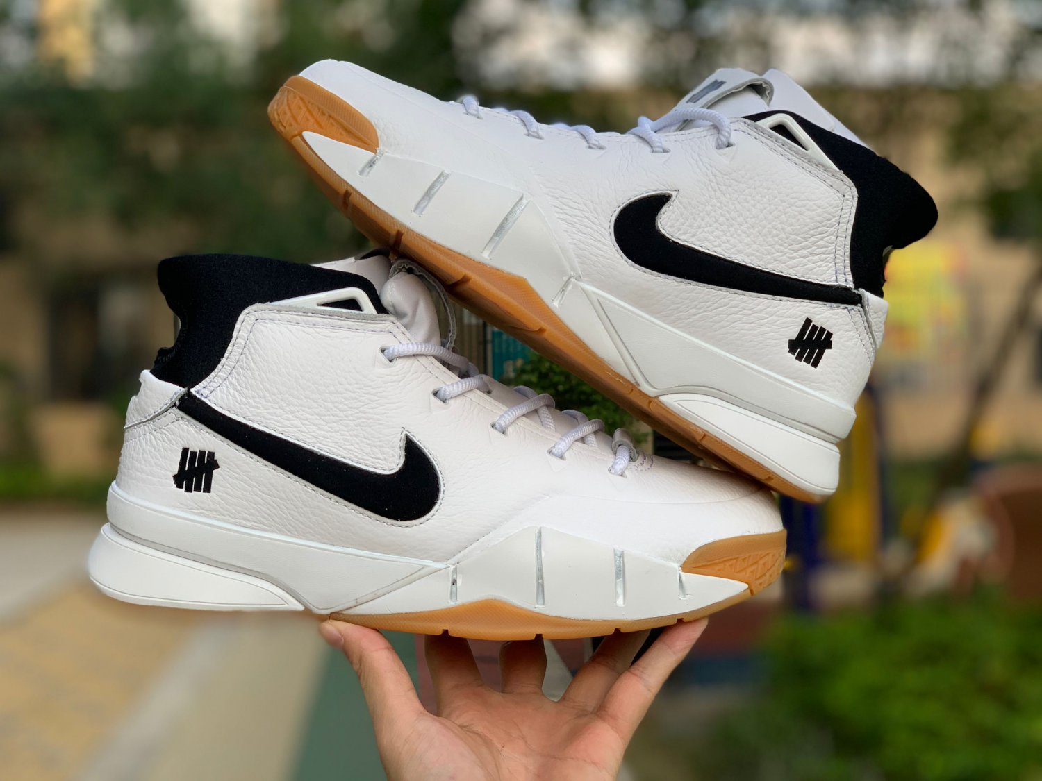 Undefeated x Zoom Kobe 1 Protro 'White Gum' AQ3635 100