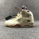 2020 OFF WHITE x Air Jordan 5 White Fire Red CT8480 002