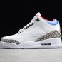 2020 Air Jordan 3 Retro Tinker NRG White Blue-Red AQ3835 325