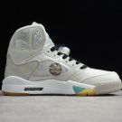 2020 OFF WHITE x Air Jordan 5 Grey Green White CT8480 105