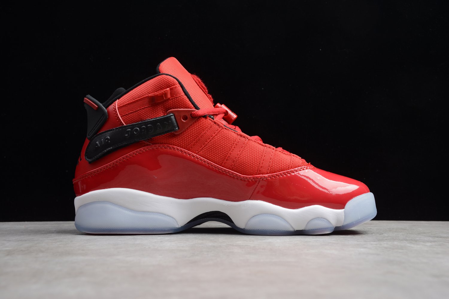 Air Jordan 6 Rings Gym Red black Basketball Shoes 322992-601