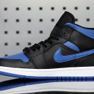 Air Jordan 1 Mid 'Black Hyper Royal' 554724 068