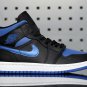 Air Jordan 1 Mid 'Black Hyper Royal' 554724 068