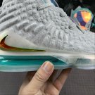 Nike Lebron 17 Battleknit 2. 0 Grey Blue BQ3177-908