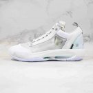 Air Jordan Xxxiv Low Men's White Metallic Silver Basketball Sneakers CU3475-100
