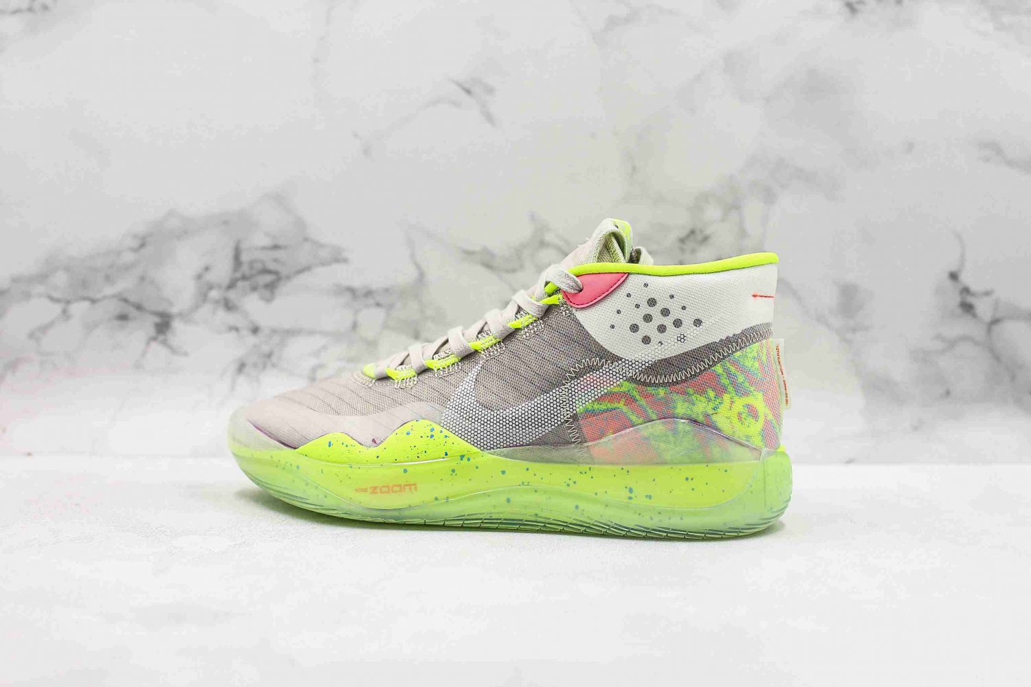 Nike Zoom KD12 EP Grey GreenMulti Color Metallic Silver AR4230-900