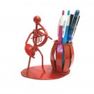 Decorative Desk Organizer French Horn Man Pen/Pencil/Make Up Brushes Holder